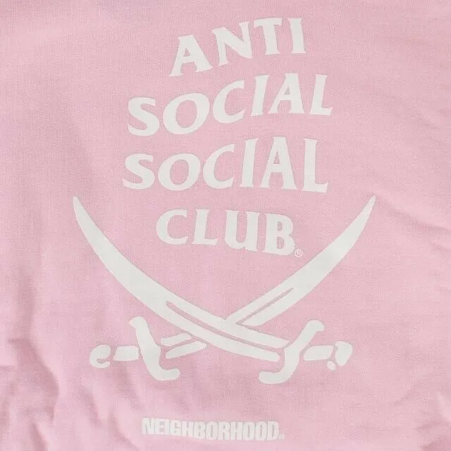 Anti Social Social Club X Neighborhood 6Ix Hoodie Sweatshirt - Pink