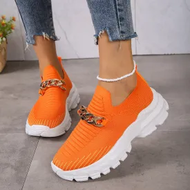 Carol  Atmungsaktive Damen-Slipper mit Ketten-Design
