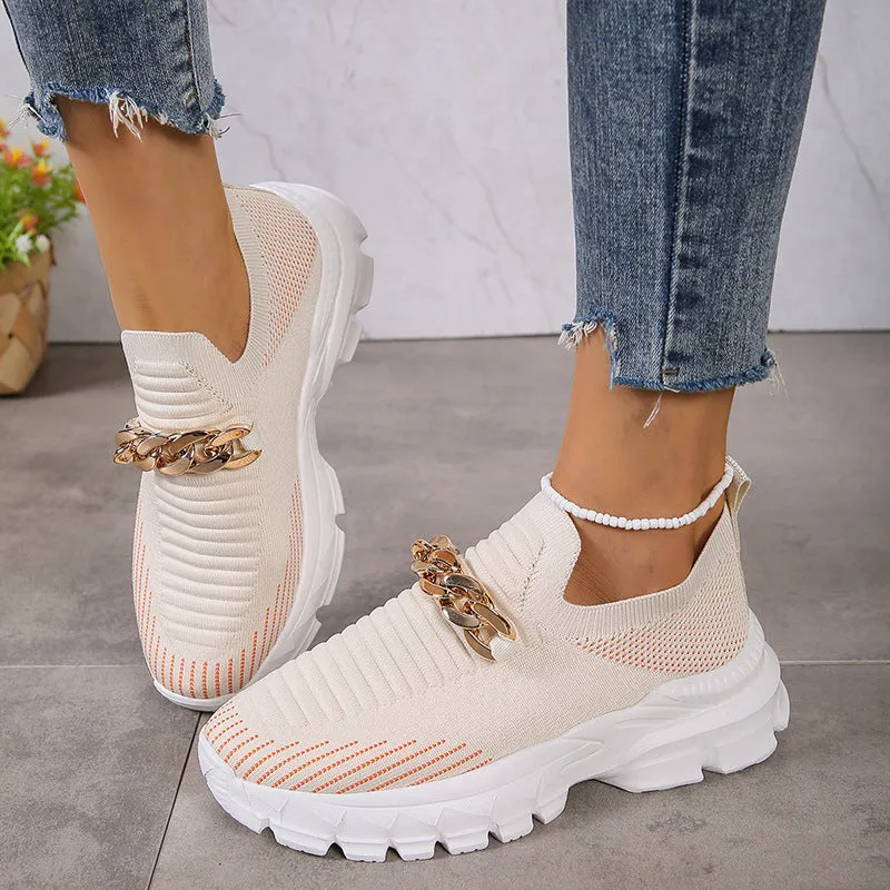 Carol  Atmungsaktive Damen-Slipper mit Ketten-Design