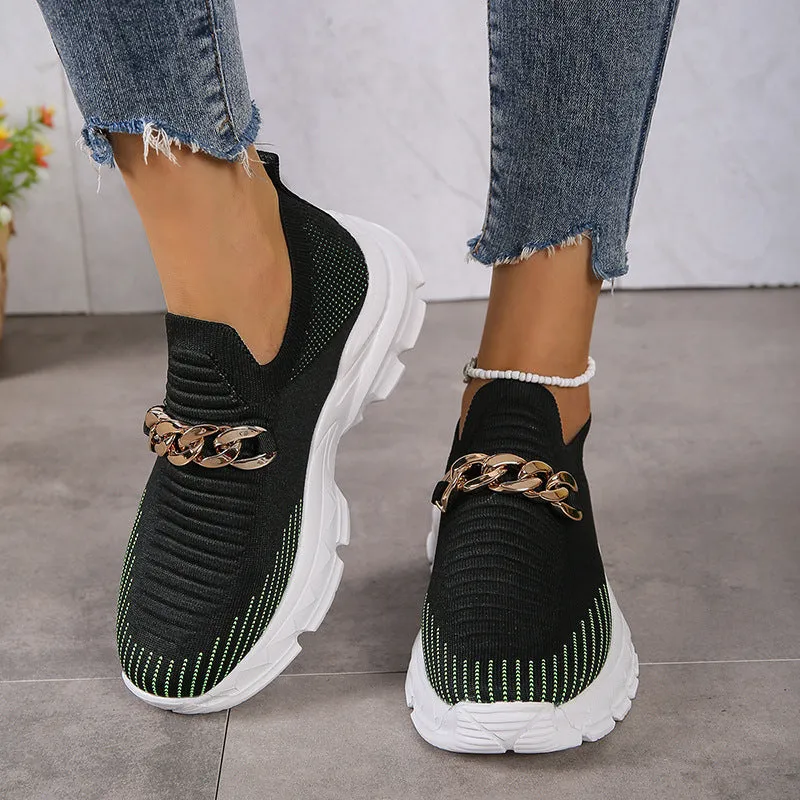 Carol  Atmungsaktive Damen-Slipper mit Ketten-Design