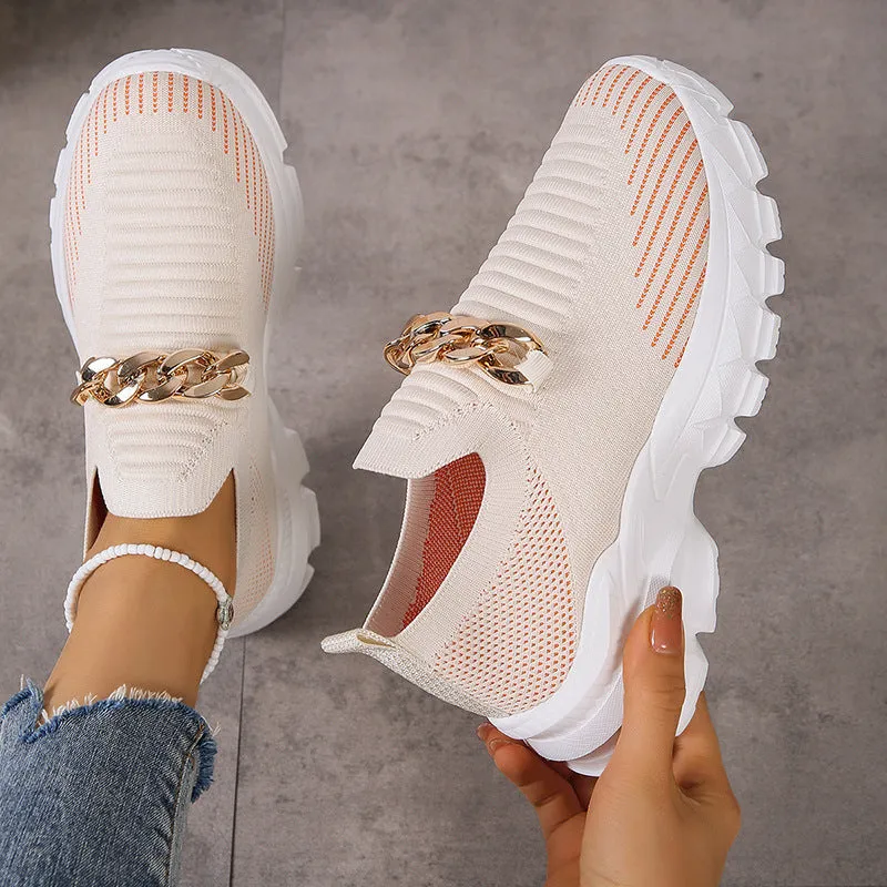 Carol  Atmungsaktive Damen-Slipper mit Ketten-Design