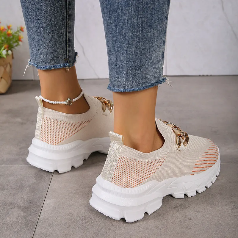 Carol  Atmungsaktive Damen-Slipper mit Ketten-Design