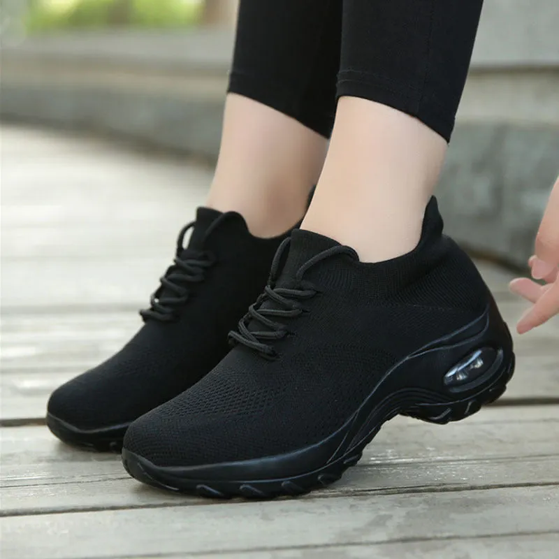 Caroline  Damen Fliegende Strick Socken Schuhe