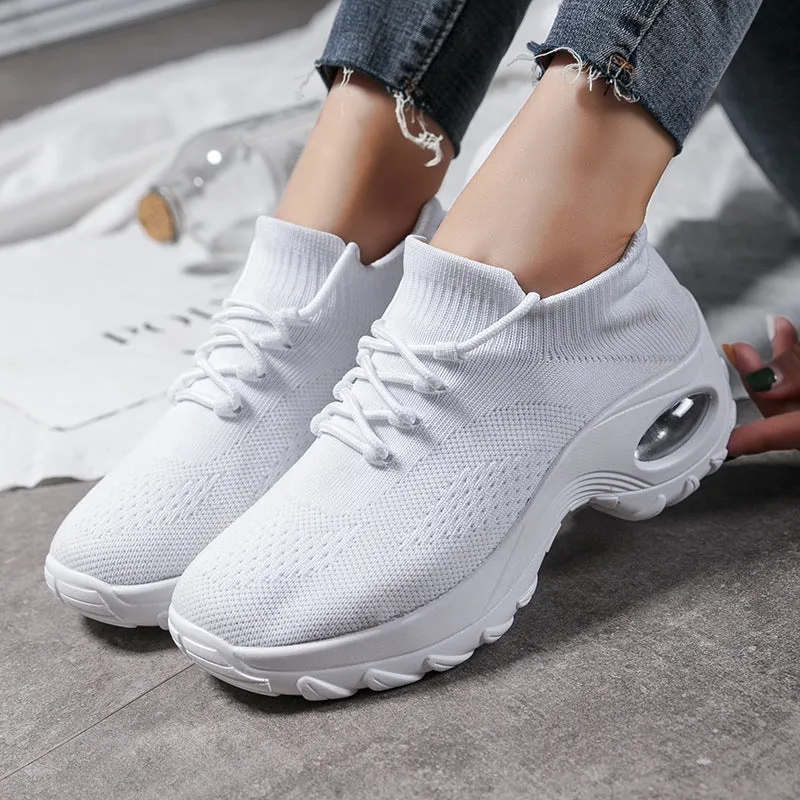 Caroline  Damen Fliegende Strick Socken Schuhe
