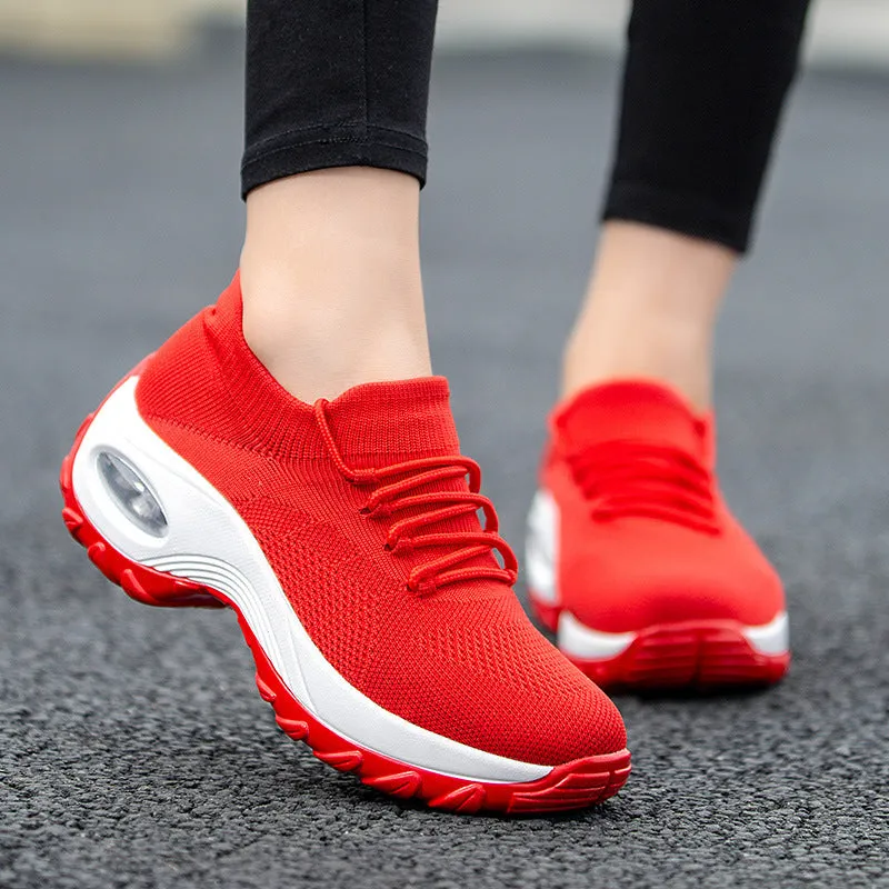 Caroline  Damen Fliegende Strick Socken Schuhe