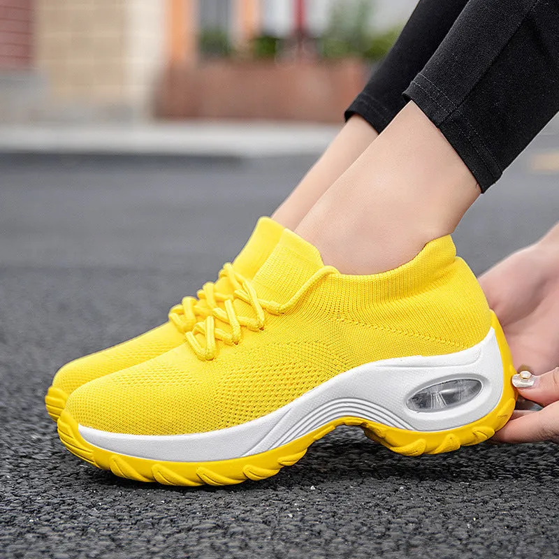 Caroline  Damen Fliegende Strick Socken Schuhe
