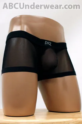 DIQ Wear Mens Mesh C-ring Trunk Underwear Black Clearance