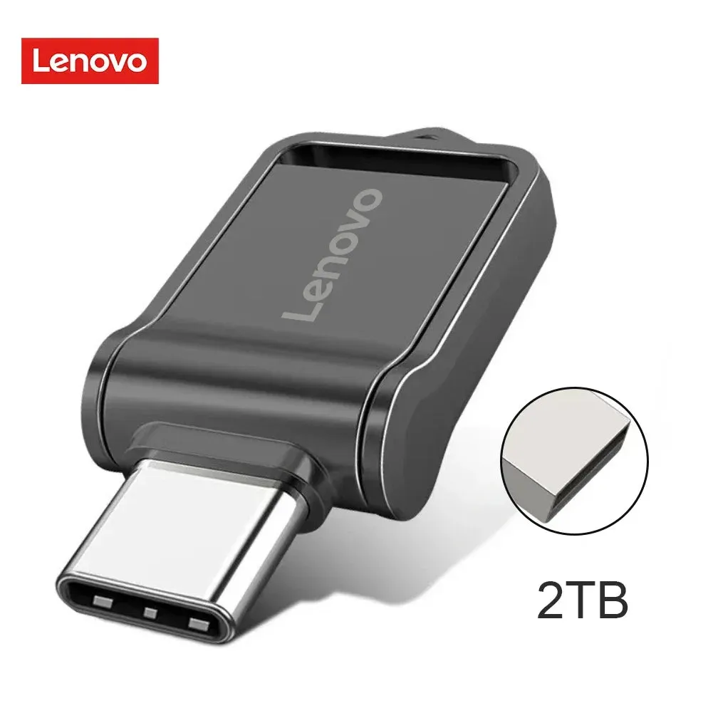 Lenovo USB 3.0 Type C OTG Flash Drive 2TB 1TB Super USB Storage 128GB Flash Drive Keychain Android Phone Flash Drive