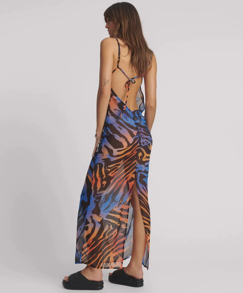 One Teaspoon - Jagger Long Slip Maxi Dress - Tropical Print