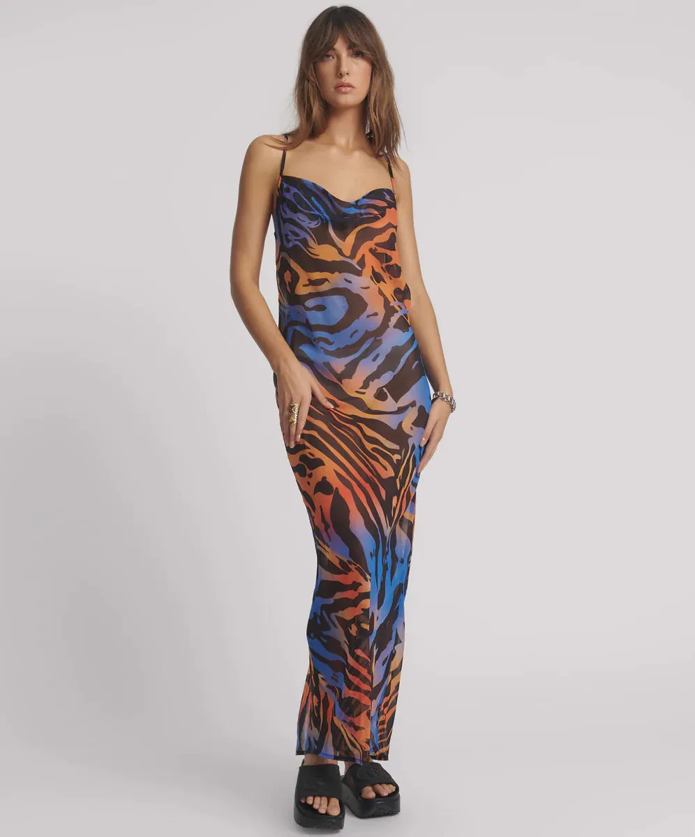 One Teaspoon - Jagger Long Slip Maxi Dress - Tropical Print