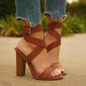 Phoebe  Sandalen mit Blockabsatz fr Damen in bergre