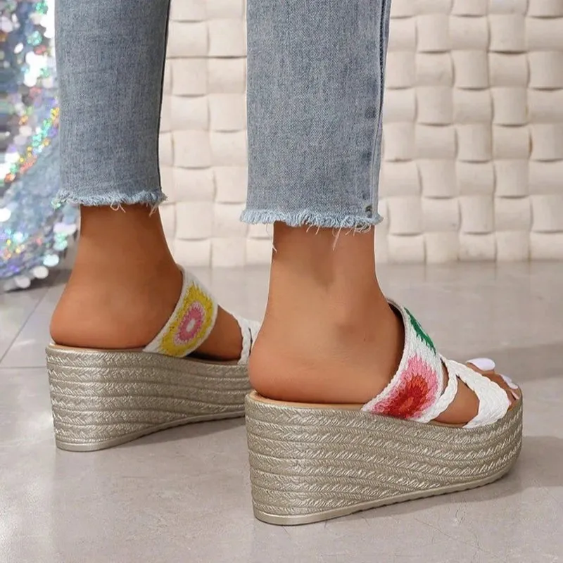 Platform Woven Wedges
