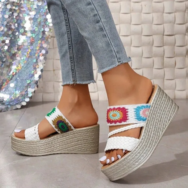 Platform Woven Wedges