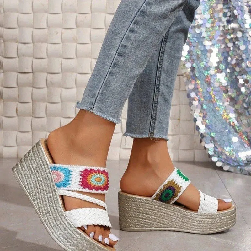 Platform Woven Wedges