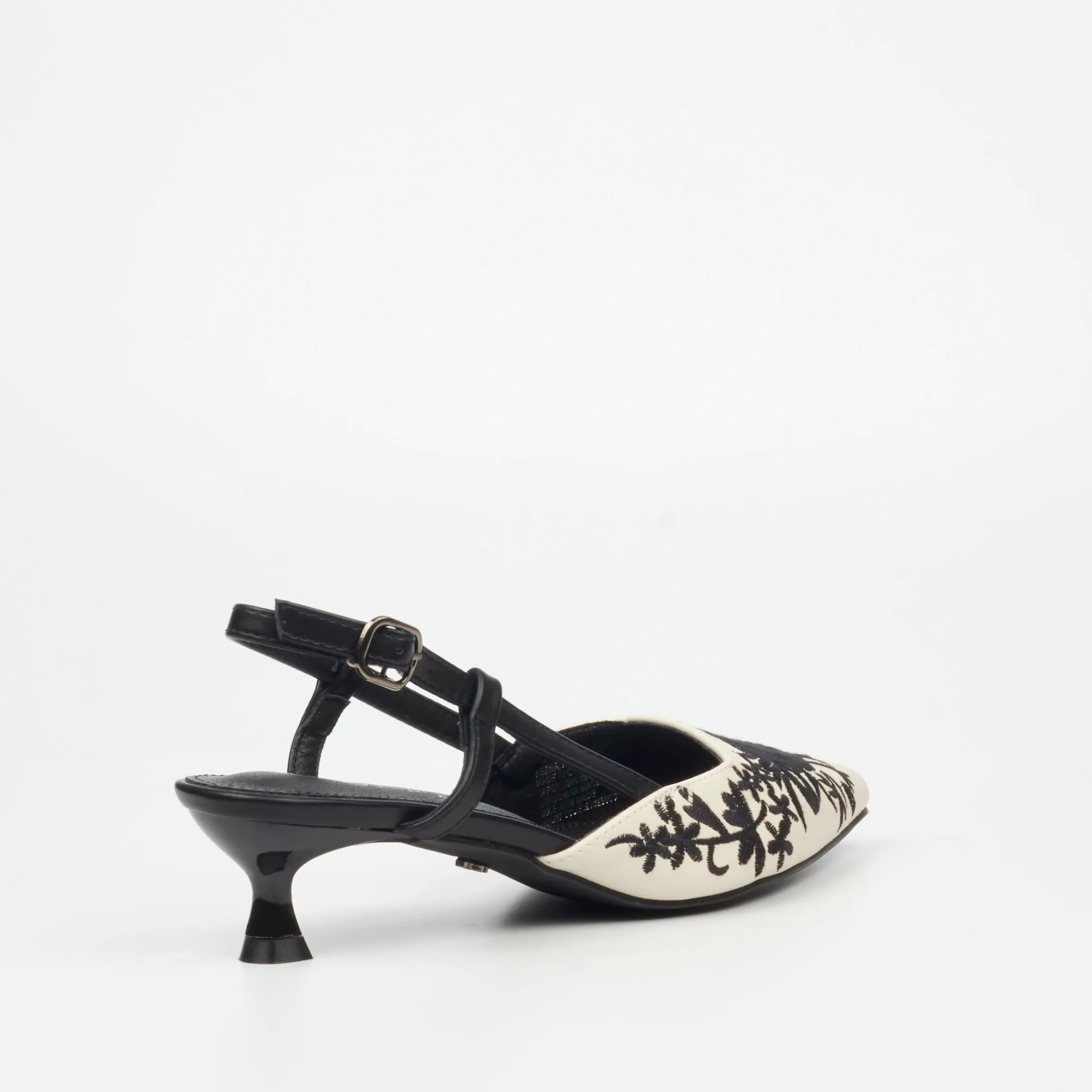 Reena 1 Heel Black & White