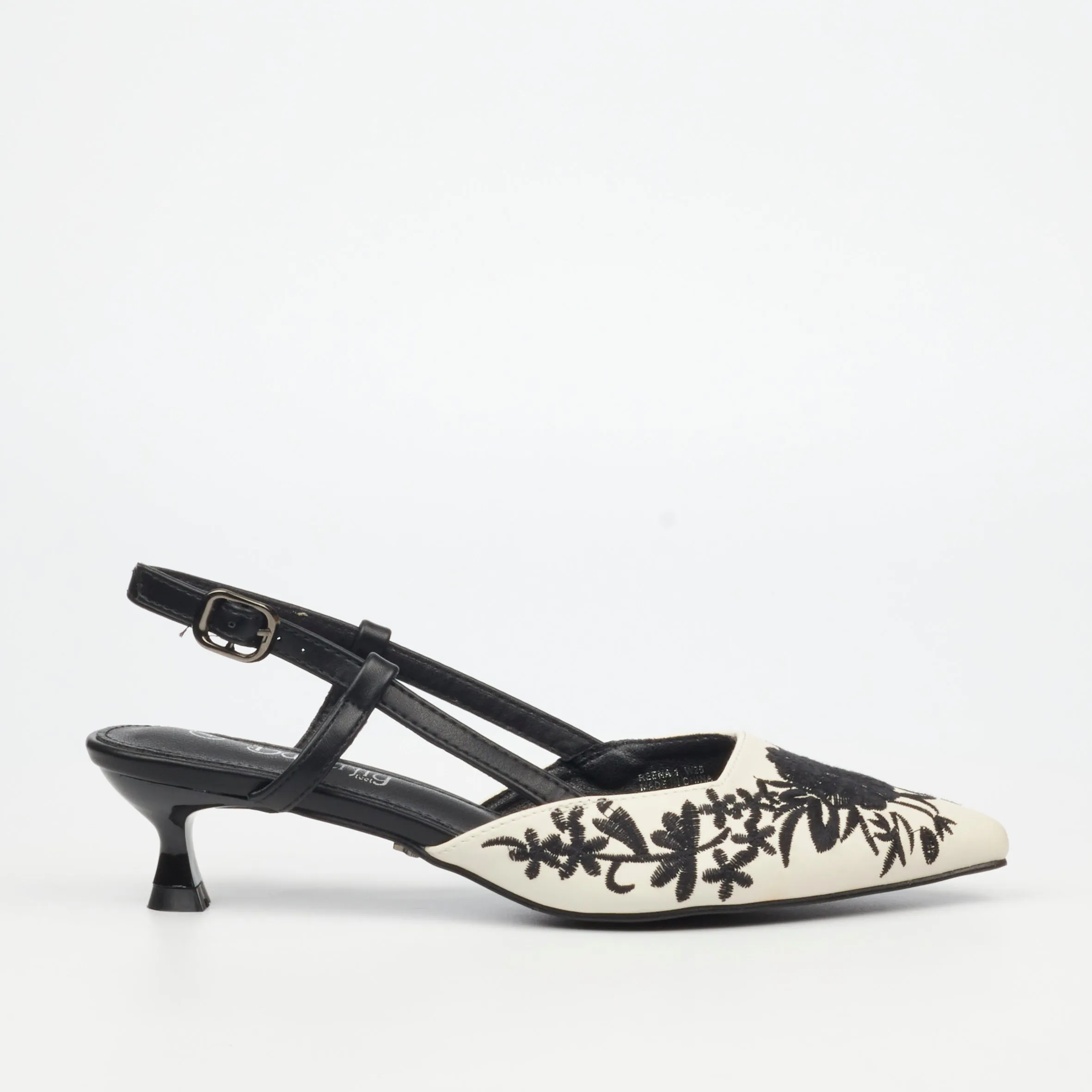 Reena 1 Heel Black & White