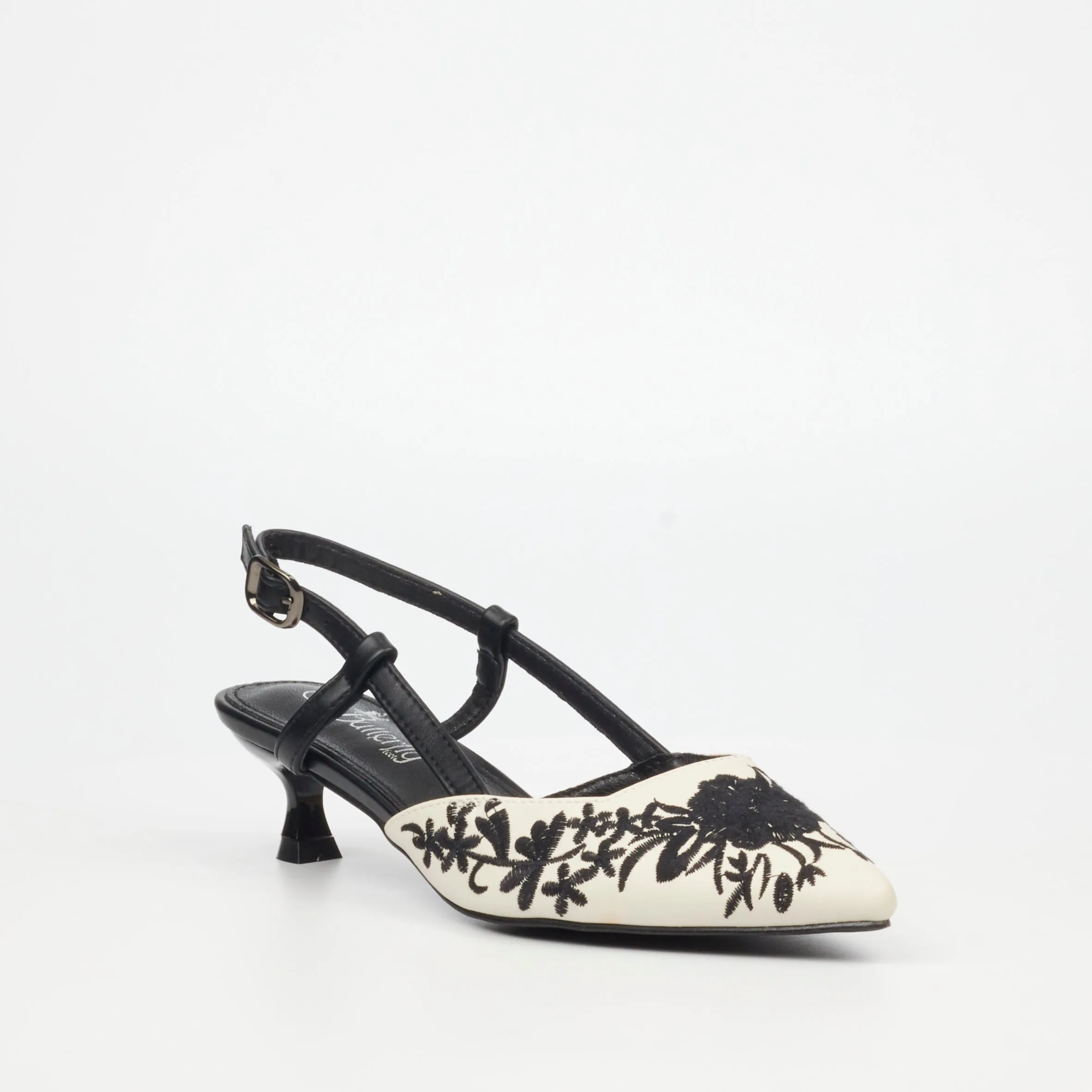 Reena 1 Heel Black & White
