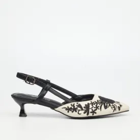 Reena 1 Heel Black & White
