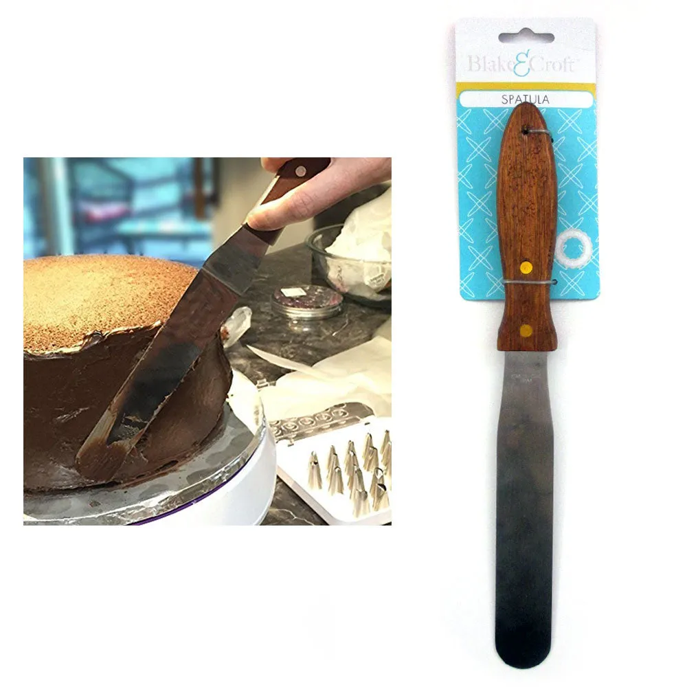 Straight Icing Spatula 11-Inch Stainless Steel Blade Silver Straight Cake Frost