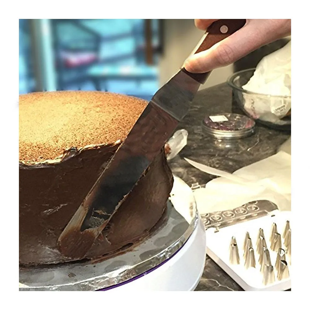 Straight Icing Spatula 11-Inch Stainless Steel Blade Silver Straight Cake Frost