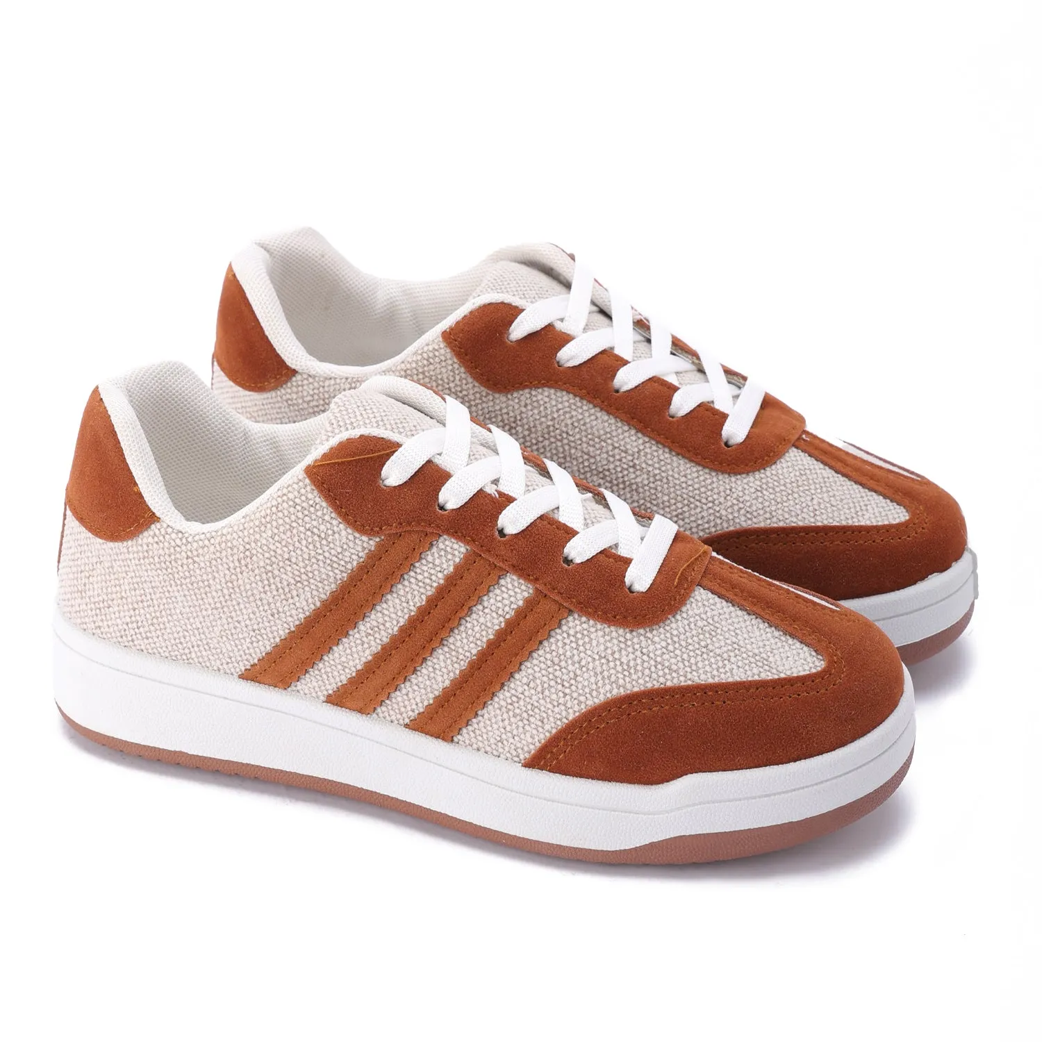 Striped Sidewall Sneaker - Camel