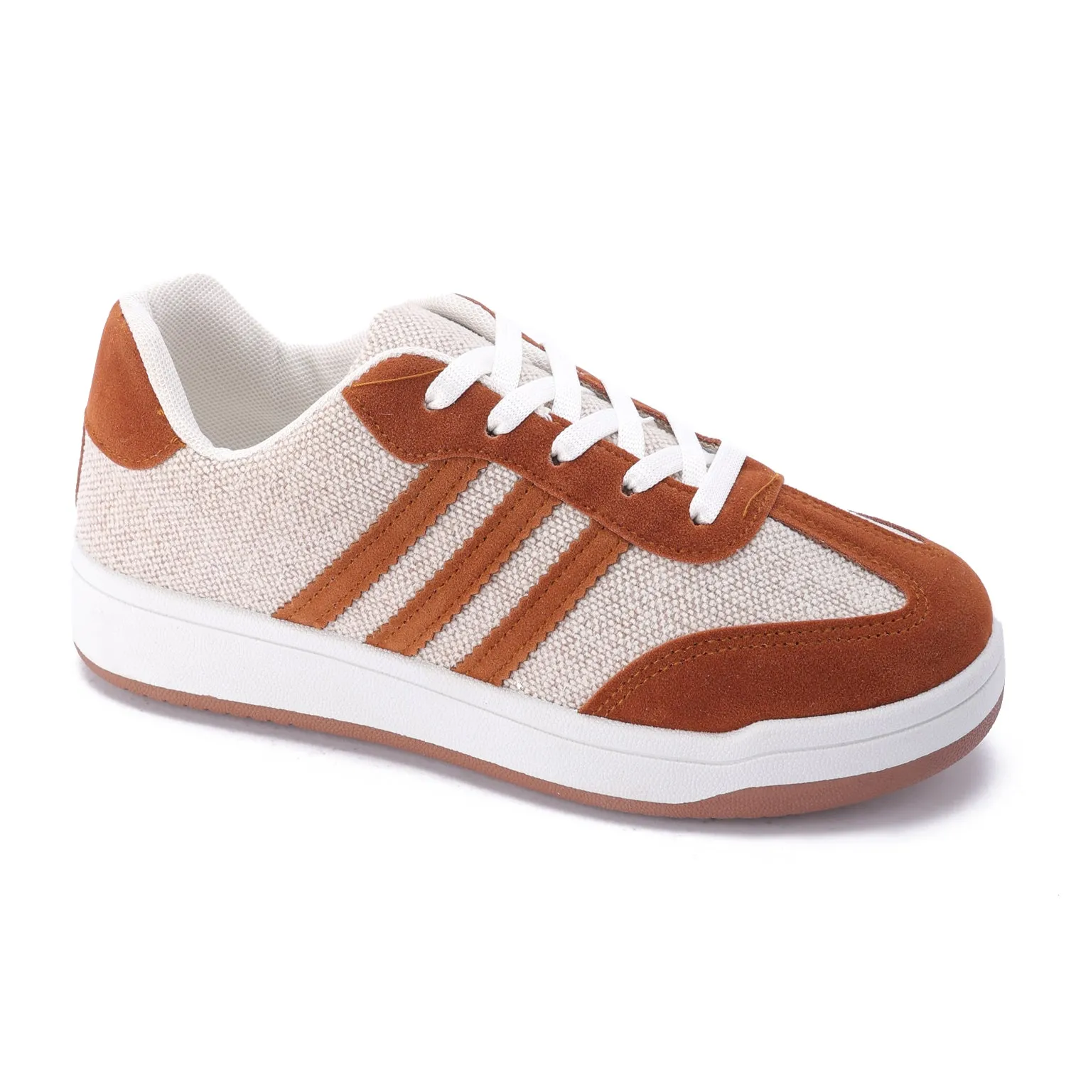 Striped Sidewall Sneaker - Camel