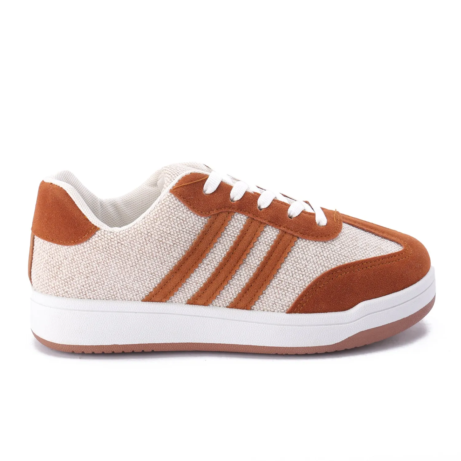 Striped Sidewall Sneaker - Camel