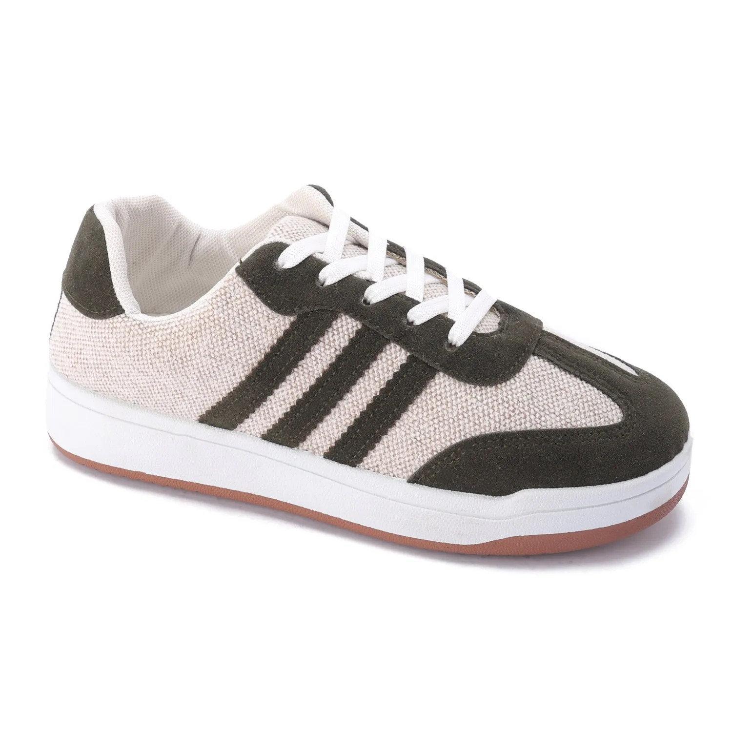 Striped Sidewall Sneaker - Olive