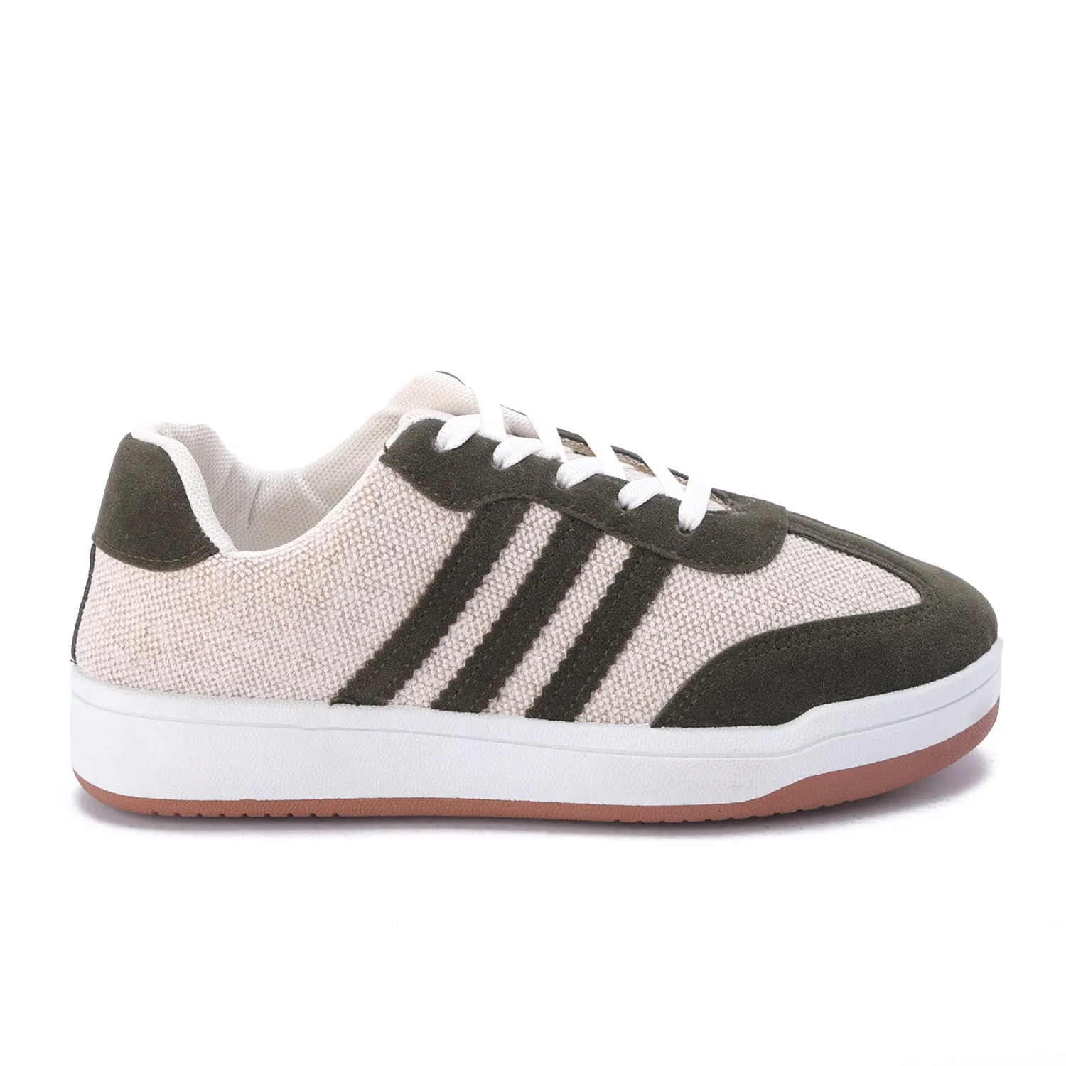 Striped Sidewall Sneaker - Olive