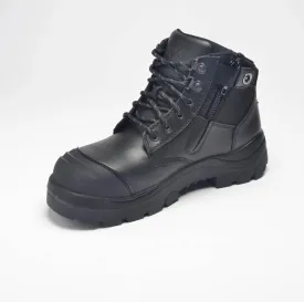 Wide Load 690BZN Black 6 Inch Soft Toe Zip Boot