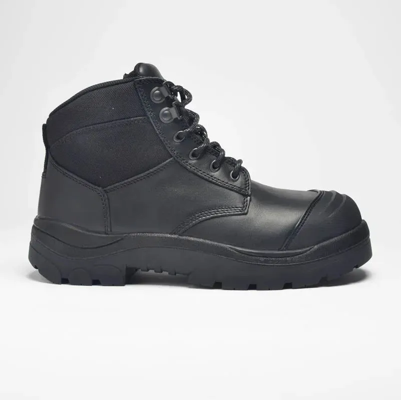 Wide Load 690BZN Black 6 Inch Soft Toe Zip Boot