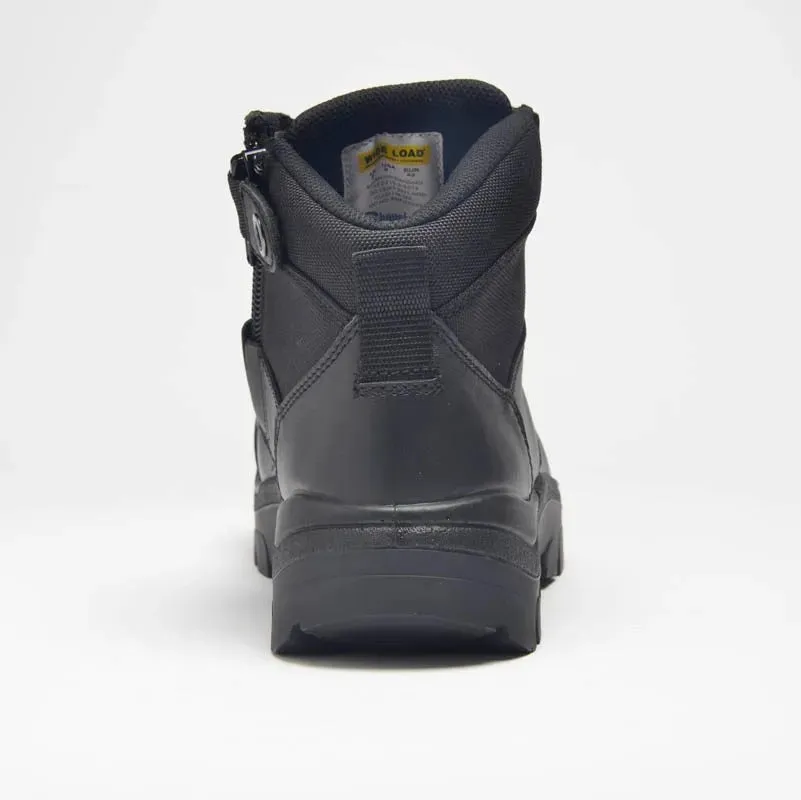Wide Load 690BZN Black 6 Inch Soft Toe Zip Boot