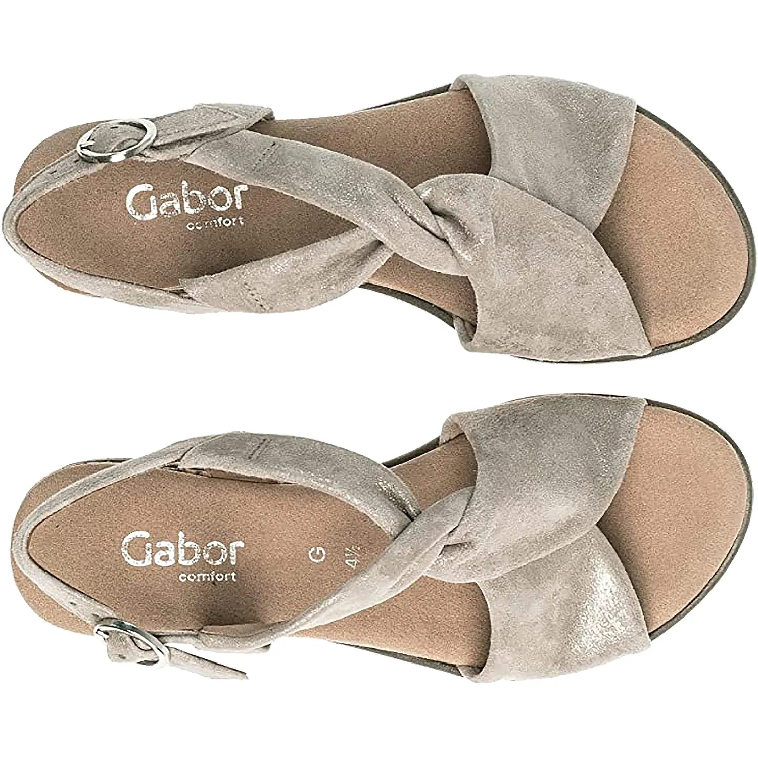 Women's Gabor 2.751.95 Taupe Metallic Leather
